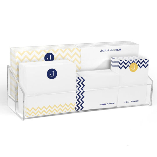 Navy & Yellow Chevron Post-it® Notes Ensemble